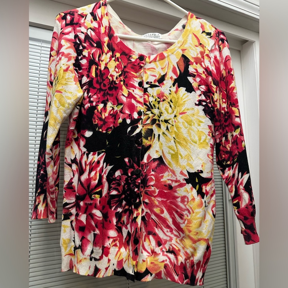 Joseph Floral Women's Sweater - Red, Yellow, Black
